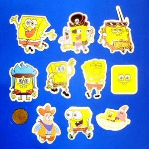 3/$20 Brand New 10x Waterproof Spongebob Stickers #1